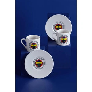 N3418 Fenerbahçe Lisanslı Arma Logo 2'li Kahve Fincan Takımı Fb ZC076TDS01