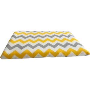 Yıkanabilir Kedi ve Köpek Taşıma Çantası Minderi Fermuarlı 40X25X3 Cm-Sarı Gri Zikzak