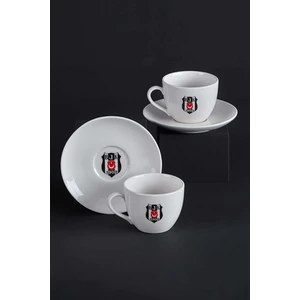 N3426 Beşiktaş Lisanslı Arma Logo 2'li Çay Fincan Takımı Bjk