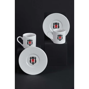 N3422 Beşiktaş Lisanslı Arma Logo 2'li Kahve Fincan Takımı