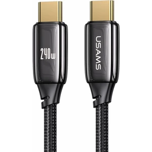 Usams US-SJ581 Pd3.1 Type-C To Type-C Çinko Alaşım 240W Hızlı Şarj ve Data Kablosu 2m