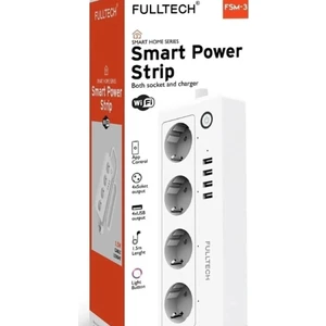 Akım Korumalı 1.5m 4 Lü 4xusb Wifi Telefon Kontrollü Akıllı Priz Fsm3