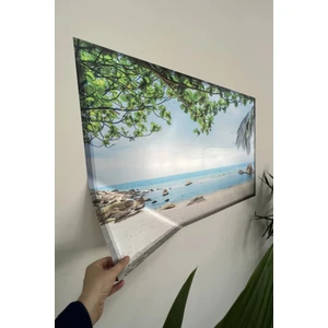 Akıllı Kağıt Çerçeve Görünümlü Tutunma Özellikli Tablo Kumsal 70 - 46 cm