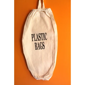 Emtory Home  Çift Lastikli Naturel Keten Plastic Bags Baskılı Poşetlik
