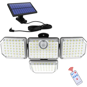 181 Cob Solar LED Hareket Sensörlü Kumandalı Su Geçirmez 3 Mod