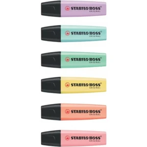 Boss Pastel Fosforlu Kalem Seti 6 Adet Renkli Kalemler ile Yazım Keyfi