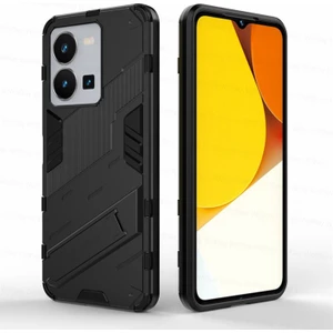 Vivo Y22S / Y22 4g / Y35 Matrix Serisi Armor Standlı Perfect Koruma Kılıf - Siyah AL3416