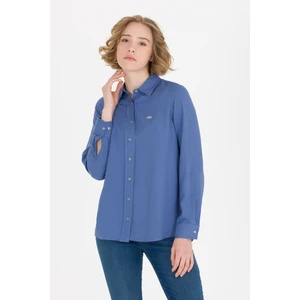 U.S. Polo Assn. Kadın Lacivert Desenli Gömlek 50255305-VR033