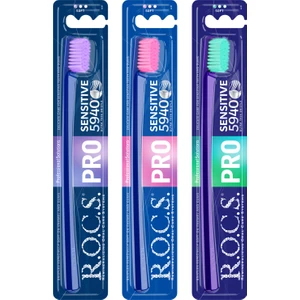 R.o.c.s.pro 5940 Sensıtıve–inceltilmiş Uç 5940 Kıl Içeren Yumuşak Diş Frc-3 Adet-Mor-Pembe-Yeşil Kıl