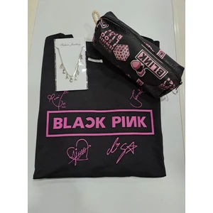 GC GÖKHAN CLUB Blackpink Unisex T-Shirt Kalemlik Kolye Kombin