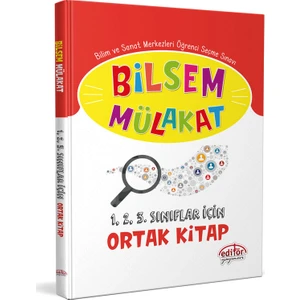 Editör Yayınları Bilsem Mülakat 1-2-3. Sınıf İçin Ortak Kitap