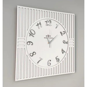 Asse Tasarım Kare Çizgi Desenli Türkçe Rakam Dekoratif 50X50CM Duvar Saati