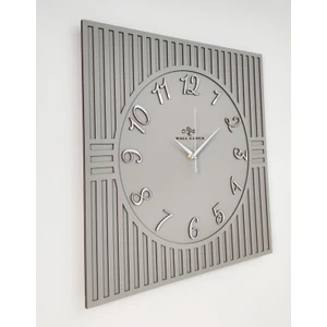 Asse Tasarım Kare Çizgi Desenli Türkçe Rakam Dekoratif 50X50CM Duvar Saati