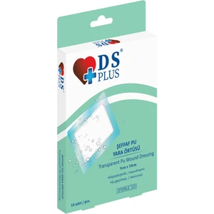 Ds Plus Şeffaf Su Geçirmez Pu Yara  Örtüsü 9 cm x 10 cm 10 Adetli 1 Paket