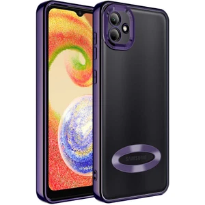 Galaxy A03 Kılıf 5d Kamera ve Lens Korumalı Plating Logo Cut Arkası Şeffaf Silikon Case