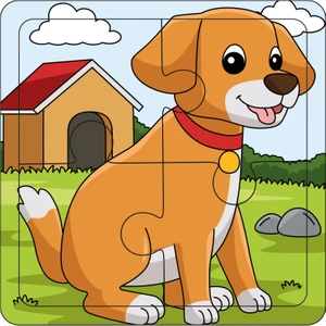 Br Toys 4'lü Puzzle Köpek Ilk Puzzlem Çocuklar Için Eğitici-Öğretici Ahşap 4 Parça