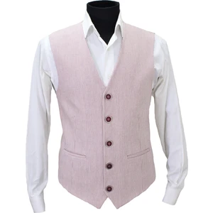 Mentor Regalo Erkek Yelek V Yaka Kırmızı Beyaz Yünlü 50476