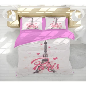 Erays Home Paris Eyfel Love 3D Çift Kişilik Nevresim Takımı