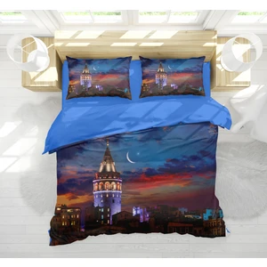 Erays Home Galata Kulesi 3D Çift Kişilik Nevresim Takımı