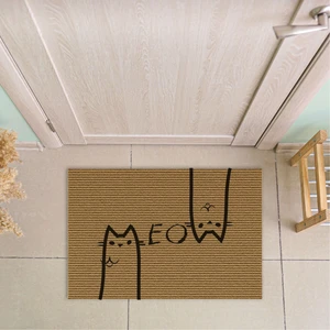 Kedi Desenli Kapı Önü Halı Paspas