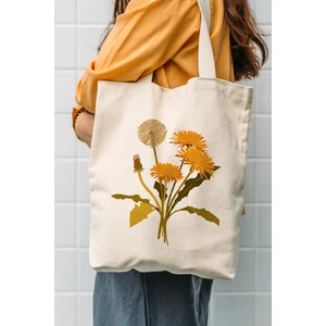 Çınar Bez Çanta Kanvas Great Yellow Flower Baskılı Bez Çanta