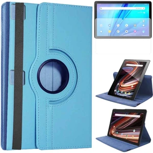 Smart Tech Tcl Tab 10S 10,1 Inç 360 Derece Dönen Standlı Tablet Kılıfı ve Nano Cam Koruma Seti Mavi
