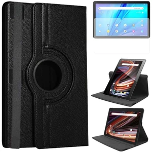 Smart Tech Tcl Tab 10S 10,1 Inç 360 Derece Dönen Standlı Tablet Kılıfı ve Nano Cam Koruma Seti Siyah