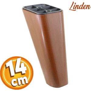 Linden Lüks Mobilya Kanepe Tv Ünitesi Koltuk Ayağı 14 Cm Kahverengi Ahşap Desenli Baza Ayakları