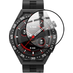 Huawei Watch Gt3 Se Tam Kaplayan Kavisli Ekran Koruyucu 3D Pet Film - Siyah AL3385