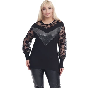 Işıltılı Büyük Beden Bluz 21B-2280