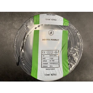 Çağatay Elektrik 1,5 Mm Nya Tek Damar Elektrik Tesisat Kablosu Tam Bakır Siyah (100 Metre)