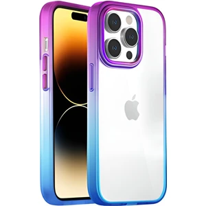 Bilişim Aksesuar Iphone 13 Pro Uyumlu Air Bumper Rainbow Kılıf Pink Blue