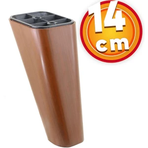 Lüks Mobilya Kanepe Sehpa Tv Ünitesi Koltuk Ayağı 14 cm Kahverengi Ahşap Desenli Baza Ayak