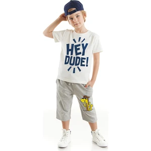 Hey Dude Erkek Çocuk T-shirt Kapri Şort Takım