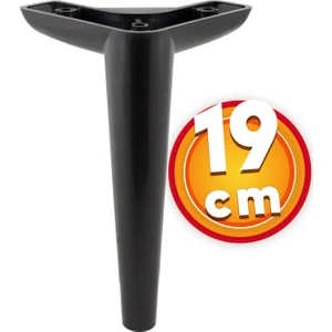 Lüks Mobilya Kanepe Sehpa Tv Ünitesi Koltuk Ayağı 19 cm Siyah Baza Ayak