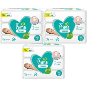 Islak Havlu Mendil Hassas Ciltler Için Bitki Bazlı Kokusuz (9'lu Set) (3 Paket x 3) 468 Yaprak