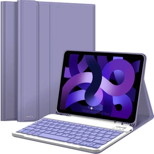 Apple iPad Air 4/5 Nesil 10.9 inç iPad Air 11 inç Uyumlu Bluetooth Klavyeli Kılıf Standlı