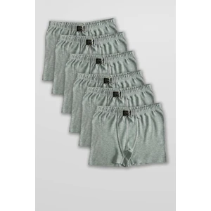 Erkek Çocuk Gri Penye Boxer - 6 Adet