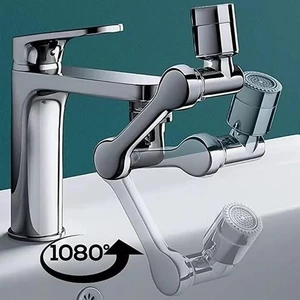 Tüm Musluklara Uyumlu Oynar Başlı Krom Kaplama Musluk Başlığı 360-1080 Derece Dönebilen Filtreli Musluk Başlığı