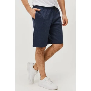 Winget Star Erkek Lacivert  Iki Iplik %85 Pamuk %15 Polyester Rahat Kalıp Günlük Bermuda Şort