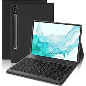 Novstrap Samsung Galaxy Tab S7 Fe / S7 Plus / S8 Plus 12.4" X800 T730 T970 Bluetooth Klavyeli Kılıf