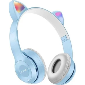 Kedili Kedi Cat Işıklı Rgb Kulaküstü Bluetooth Kulaklık P47M Aux Sd Card Girişli