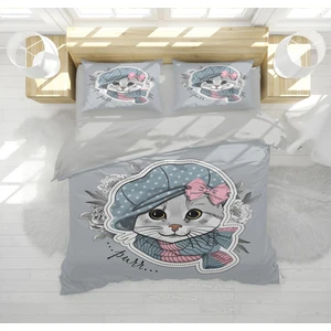 Erays Home Sevimli Kedi 3D Çift Kişilik Nevresim Takımı
