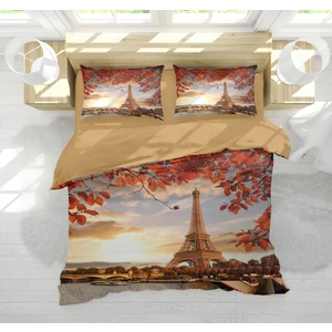 Erays Home Paris Eyfel Gün Batımı 3D Çift Kişilik Nevresim Takımı