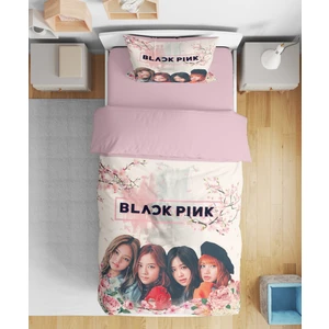 Erays Home Black Pink 3D Tek Kişilik Çarşafsız Nevresim Takımı