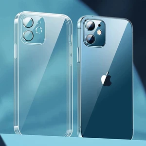 iPhone 11 Kılıf Sararmaz Sert Şeffaf Kamera Lens ve Toz Korumalı Ultra Ince Fit Kalıp