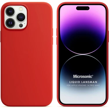 Microsonic Apple iPhone 14 Pro Max Kılıf Liquid Lansman Silikon