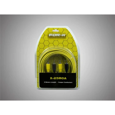 For-x Ofc Amfi Rca Kablosu 5 Metre – For-X X-25RCA Bakır Anfi Rca Ses Aktarım