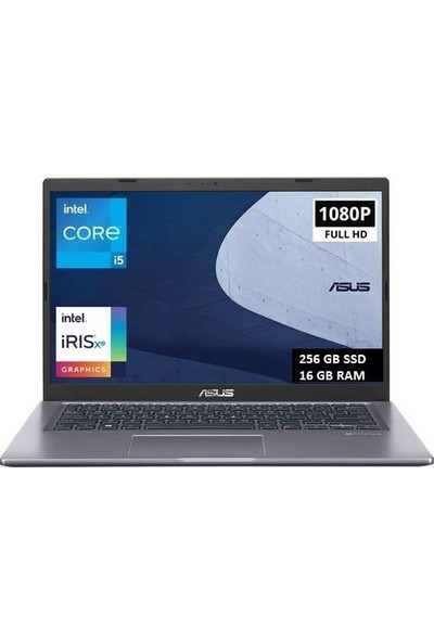 Asus Expertbook P1412CEA-EB0032-16PYPY, I5-1135G7, 16GB Ram, 256GB Ssd, Iris Xe Graphics, 14" Win 11 Pro