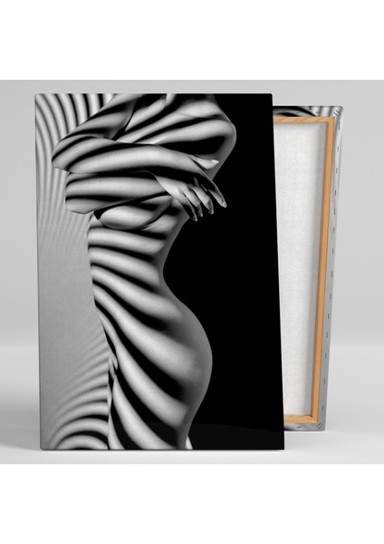 Vücuduna Gölge Yansımış Nü Kadın Manken Kanvas Tablo fiyatları